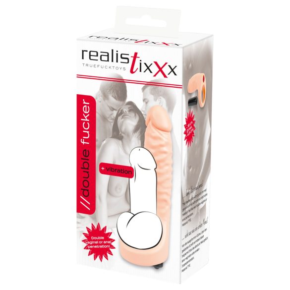 Realistixxx - strap-on δονητής πρωκτού διπλής διείσδυσης - μαύρος