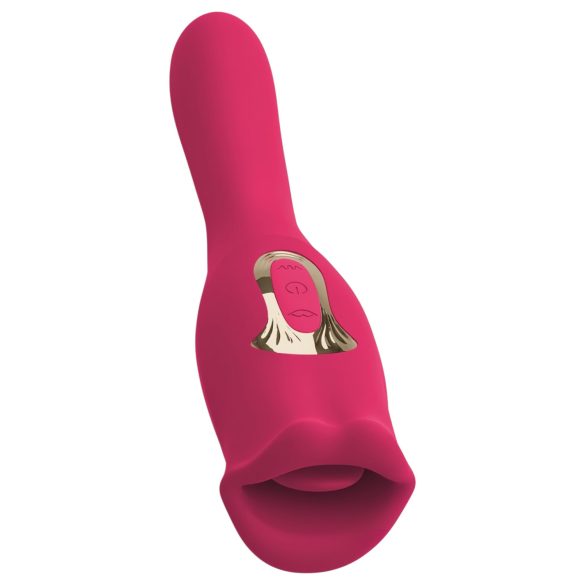 You2Toys - 2 σε 1 Δονητής με γλώσσα (ροζ)