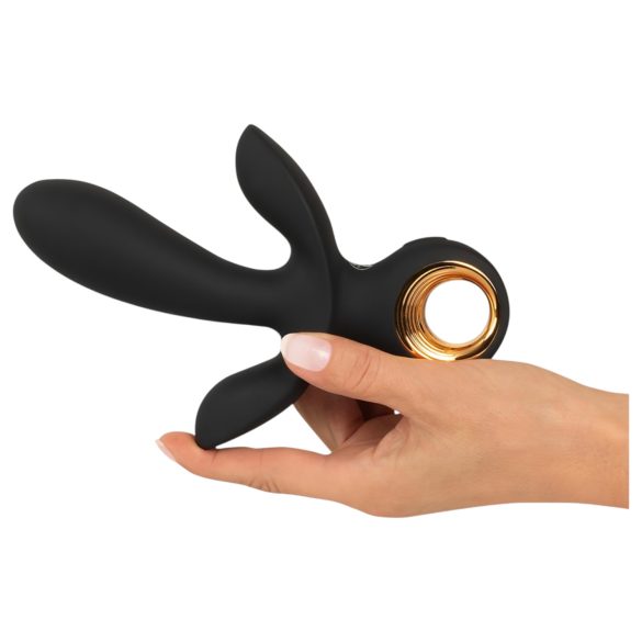 Eternal - δονούμενο τριπλό παιχνίδι με τρόμπα - μαύρο