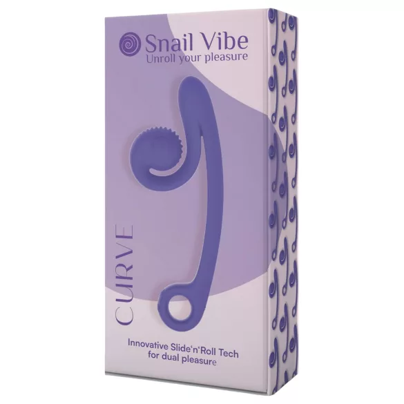 Snail Vibe Curve - δονητής 2 σε 1 για κλειτορίδα - μοβ