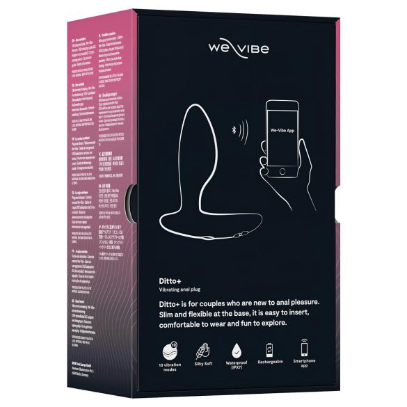 We-Vibe Ditto+ - έξυπνος δονητής πρωκτού με δόνηση - επαναφορτιζόμενος - μαύρο