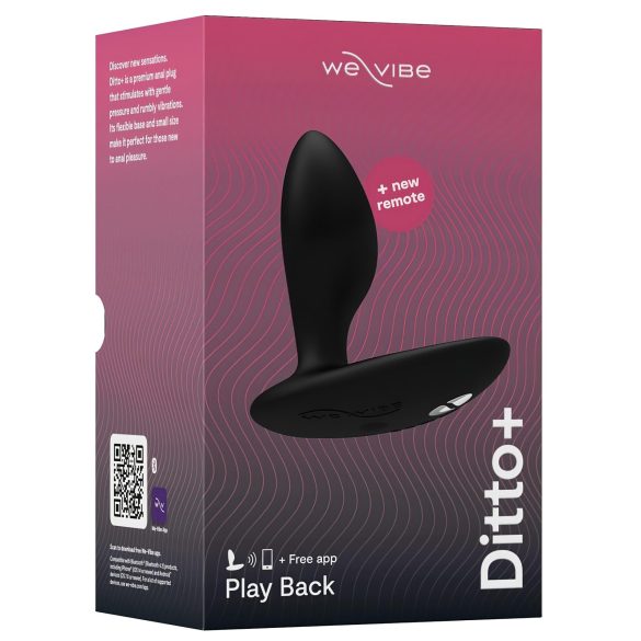 We-Vibe Ditto+ - έξυπνος δονητής πρωκτού με δόνηση - επαναφορτιζόμενος - μαύρο