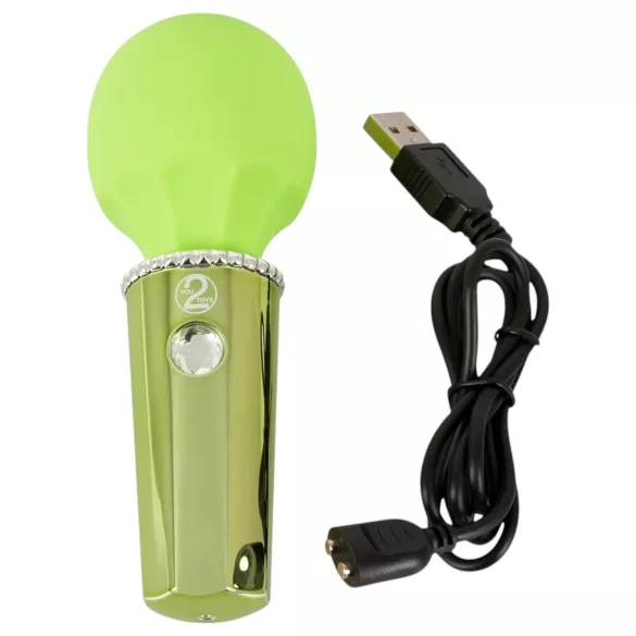 You2Toys Mini Wand - μικρή δονητική πράσινη ράβδος μασάζ