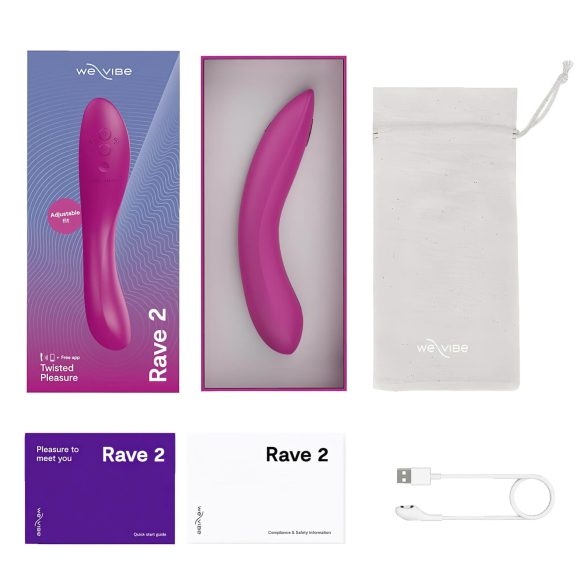 We-Vibe Rave 2 - δονητής σημείου G επαναφορτιζόμενος smart - ροζ