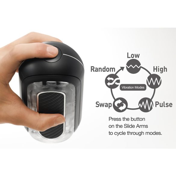 TENGA Flip Zero - δυνατός αυνανιστής (μαύρο)