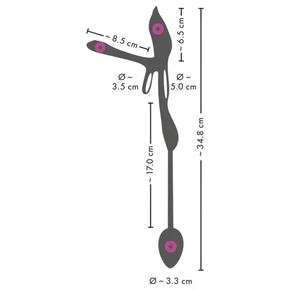 Couples Choice - δαχτυλίδι πέους με δόνηση πολλαπλών λειτουργιών - μαύρο