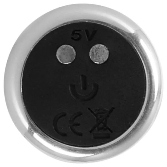 Rebel - δονητής προστάτη ανδρικός μεταλλικός - ασημί