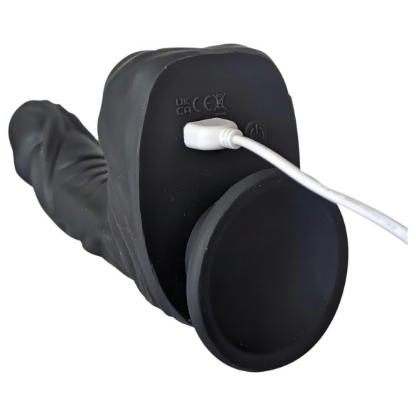 Naked Addiction - δονητής περιστρεφόμενος ωθούμενος ρεαλιστικός - μαύρο