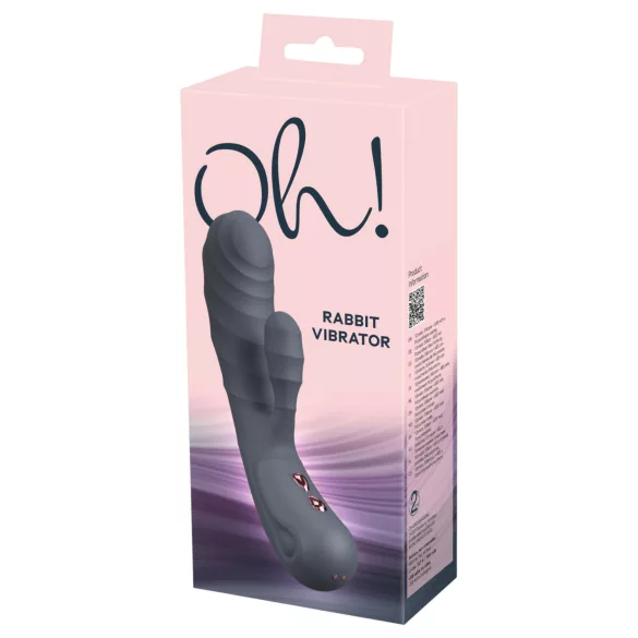 You2Toys - Oh! Rabbit δονητής με κλειτοριδικό βραχίονα (μαύρο)