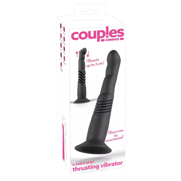 Couples Choice - δονητής διπλής διέγερσης G σημείο & προστάτη - μαύρο