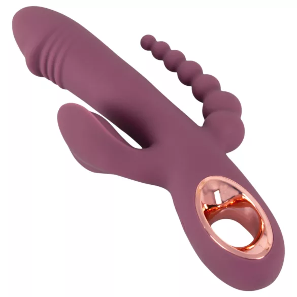 You2Toys - δονητής με τριπλό βραχίονα - επαναφορτιζόμενος - μωβ