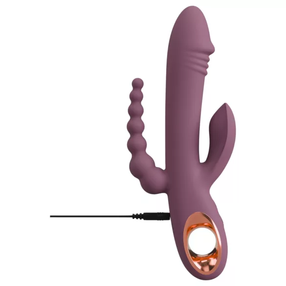 You2Toys - δονητής με τριπλό βραχίονα - επαναφορτιζόμενος - μωβ