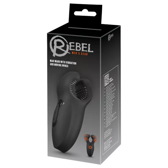 Rebel - δονητής πέους με κινούμενο βραχίονα και δόνηση της βάλανος (μαύρος)