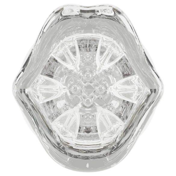 Stroker - ανδρικό αυνανιστήρι με δόνηση και περιστροφή - διαφανές