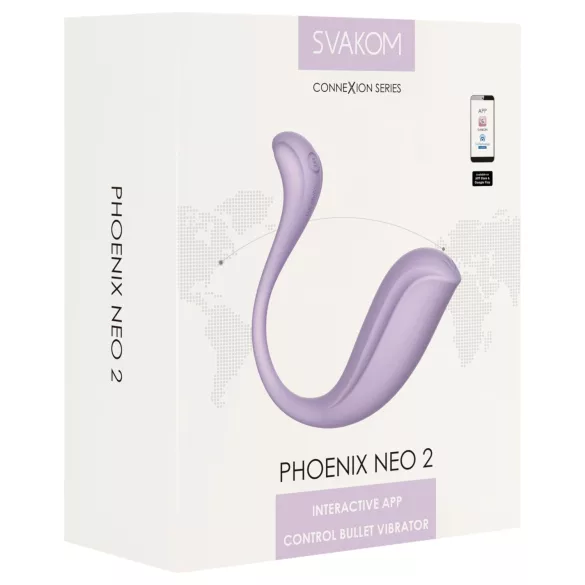 Svakom Phoenix Neo 2 - έξυπνο δονούμενο αυγό - μωβ - γυναίκα