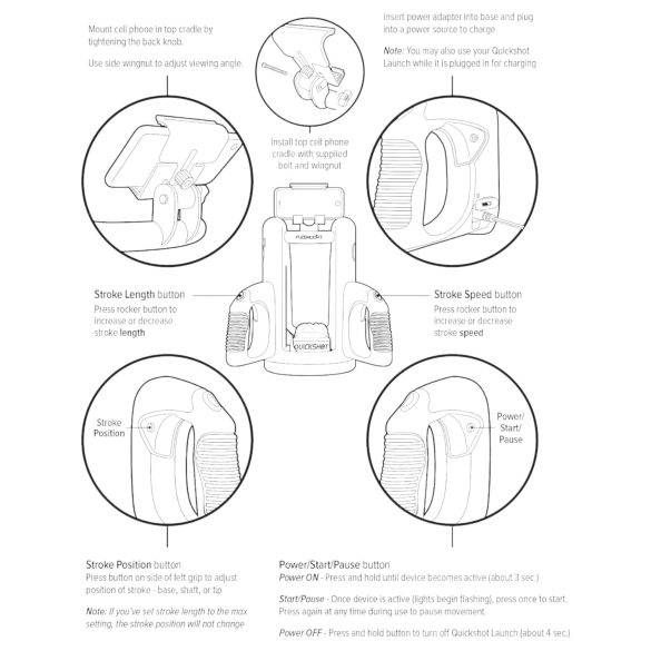 Fleshlight - ανδρικός αυνανιστής adapter - Quickshot Launch - μαύρο