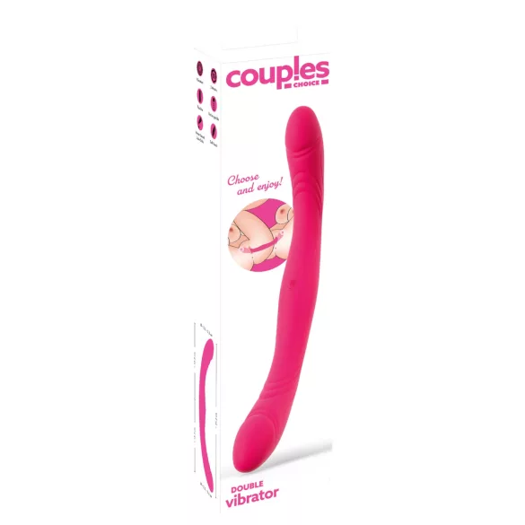 Couples Choice - δονητής διπλής εισόδου - αδιάβροχος - ροζ
