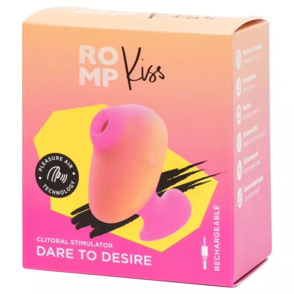 ROMP Kiss - διεγέρτης κλειτορίδας με κυματισμούς αέρα (ροζ)
