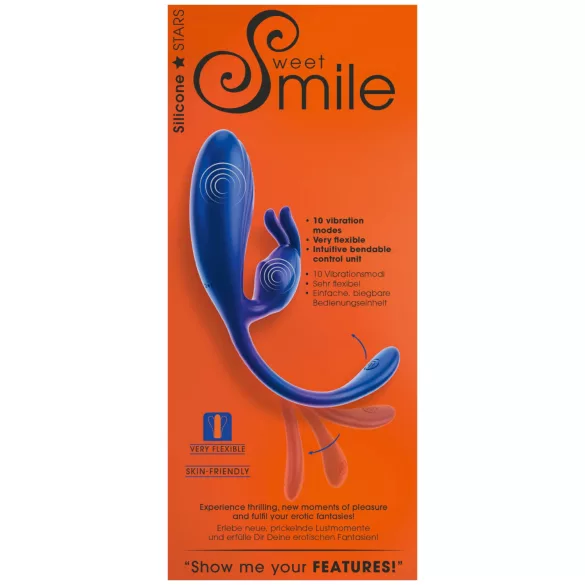 Smile - Δονητής σημείου G & κλειτορίδας - αδιάβροχος - μπλε