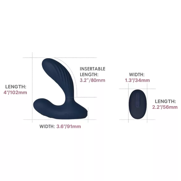 Svakom Vick Neo 2 - έξυπνος δονητής πρωκτού - μπλε