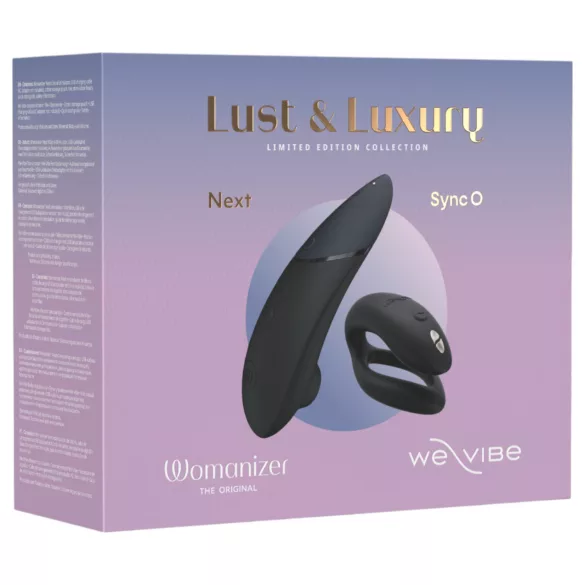Womanizer Lust&Luxury - δονητής κλειτορίδας & ζευγαριού σετ - μαύρο