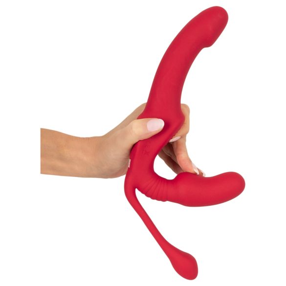 You2Toys Strapless - τριπλός δονητής χωρίς λουράκια για ζευγάρια (ροζ)