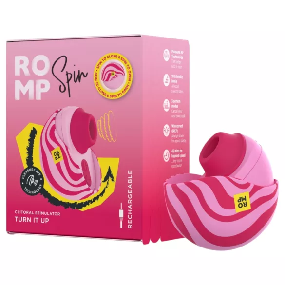 ROMP Spin - διεγέρτης κλειτορίδας με κυματιστές ριπές αέρα (ροζ)