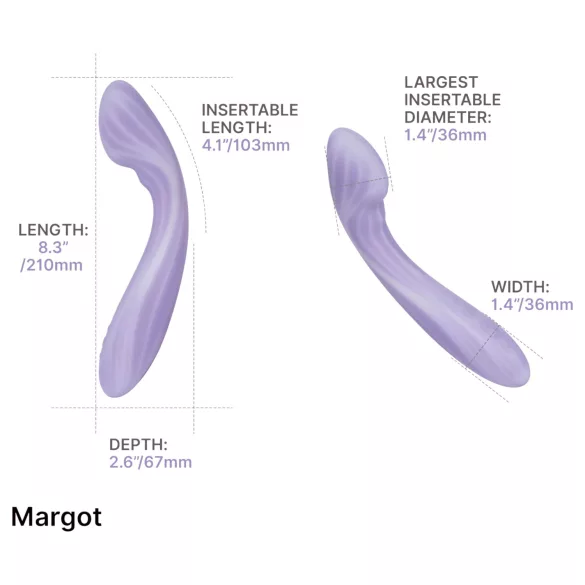 Svakom Margot - δονητής σημείου G με 2 μοτέρ (μοβ)