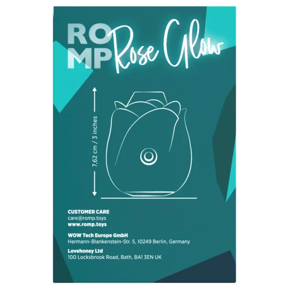 ROMP Rose Glow - διεγέρτης κλειτορίδας με κύματα αέρα (μπλε)