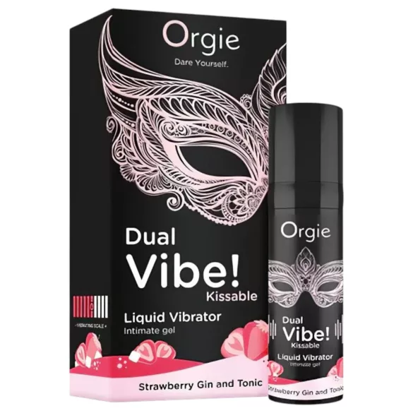 Orgie Dual Vibe - υγρός δονητής unisex - Φράουλα - Gin Tonic (15 ml)