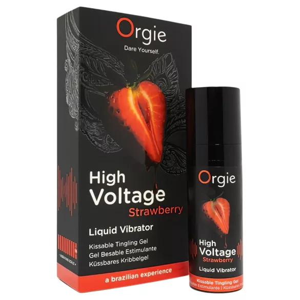 Orgie High Voltage - υγρός δονητής - φράουλα - 15ml