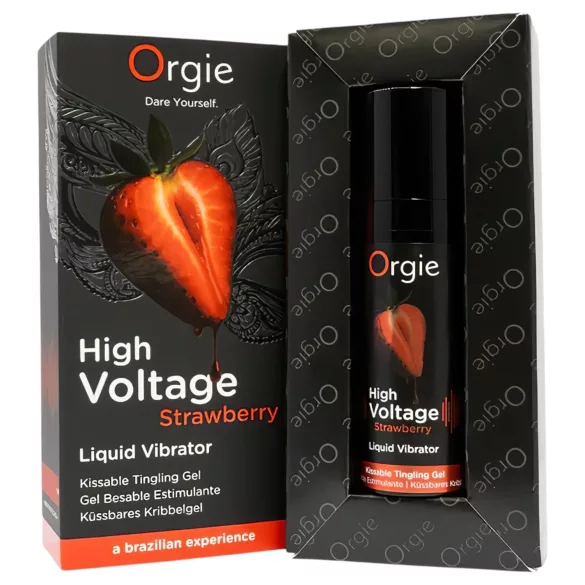 Orgie High Voltage - υγρός δονητής - φράουλα - 15ml