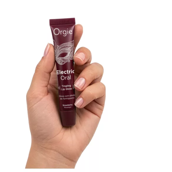 Orgie Electric Oral - γυαλιστικό χειλιών με αίσθηση μυρμηγκιάσματος - φράουλα (10 ml)