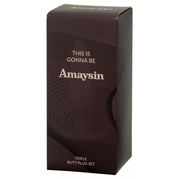Amaysin - σετ σιλικονούχων πρωκτικών βυσμάτων (μαύρο και πράσινο) - 3 τεμ.