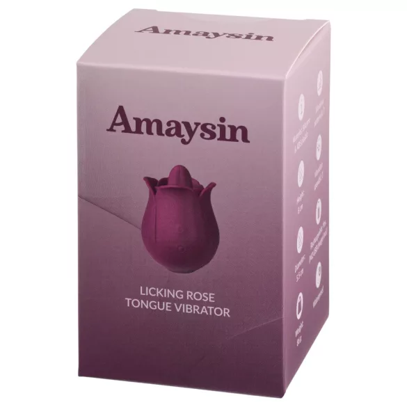 Amaysin - δονητής κλειτορίδας σε σχήμα γλώσσας ροζέτας (μοβ)
