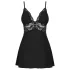 Obsessive - δαντελένιο babydoll και string (μαύρο)