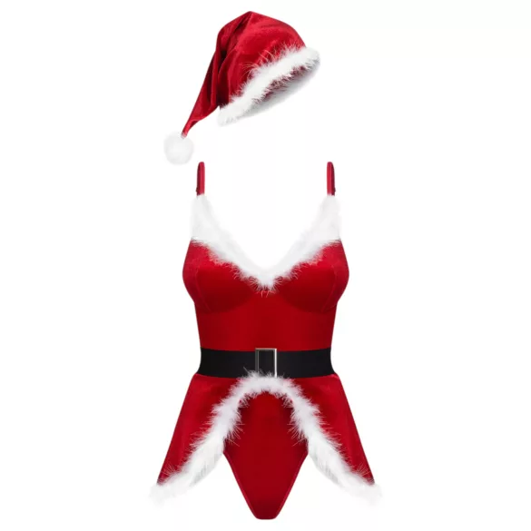 Obsessive Hot Santa - τριών τεμαχίων στολή Άγιου Βασίλη για γυναίκες (κόκκινο) - L/XL