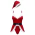 Obsessive Hot Santa - τριών τεμαχίων στολή Άγιου Βασίλη για γυναίκες (κόκκινο) - L/XL