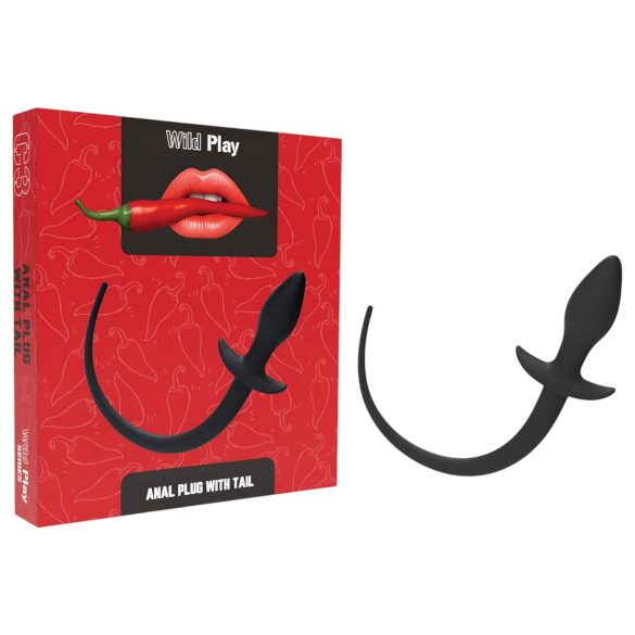 Άγριο Παιχνίδι - Πρωκτικό plug με ουρά (μαύρο)