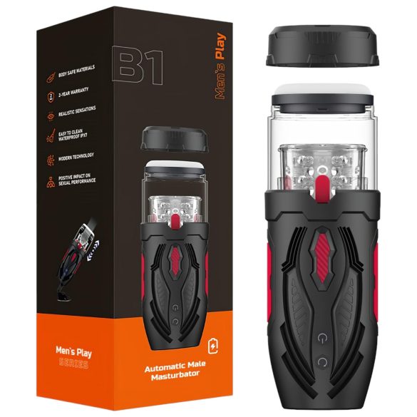 Men's Play - ανδρικός περιστρεφόμενος αυνανιστής - μαύρο