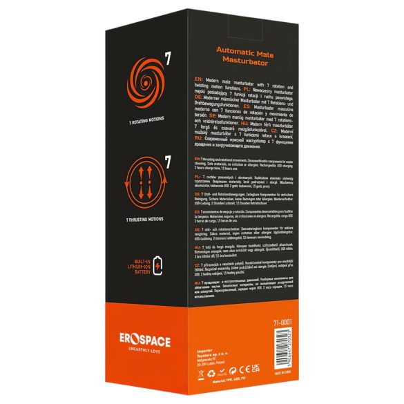 Men's Play - ανδρικός περιστρεφόμενος αυνανιστής - μαύρο