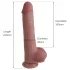 Erospace Natural Play - σιλικονούνο ομοίωμα πέους 24 cm (στο χρώμα του δέρματος)