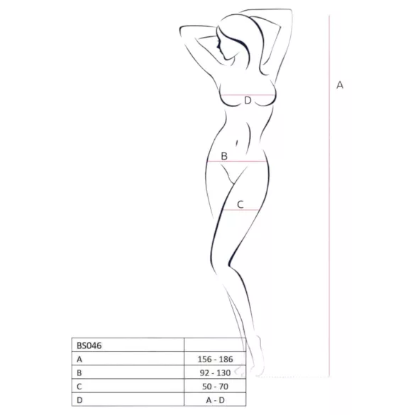 Passion - σετ διχτυωτό με λουλουδάτο σχέδιο - λευκό - S-L