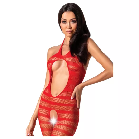 Passion BS081 - κόκκινη ζαρτιέρα με τιράντες (S-L)