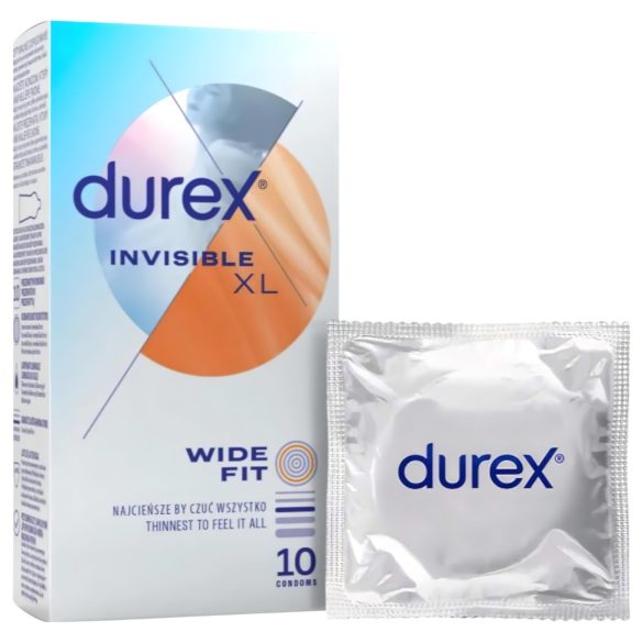 Durex Invisible XL - Πολύ μεγάλο προφυλακτικό (10 τεμ)