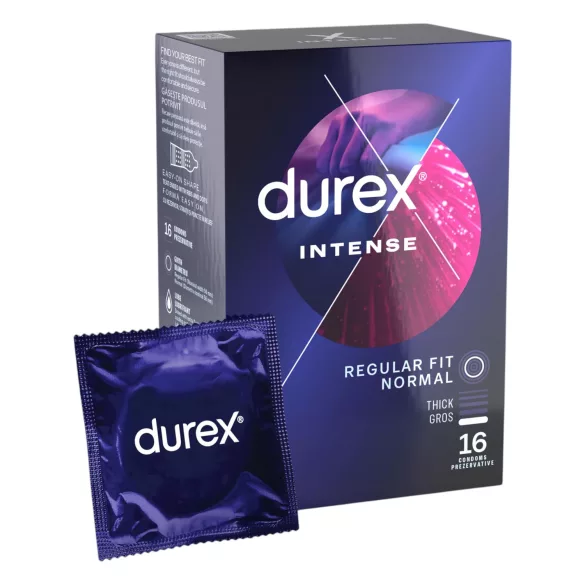 Durex Intense - προφυλακτικά με ραβδώσεις & κουκκίδες - 16 τεμάχια