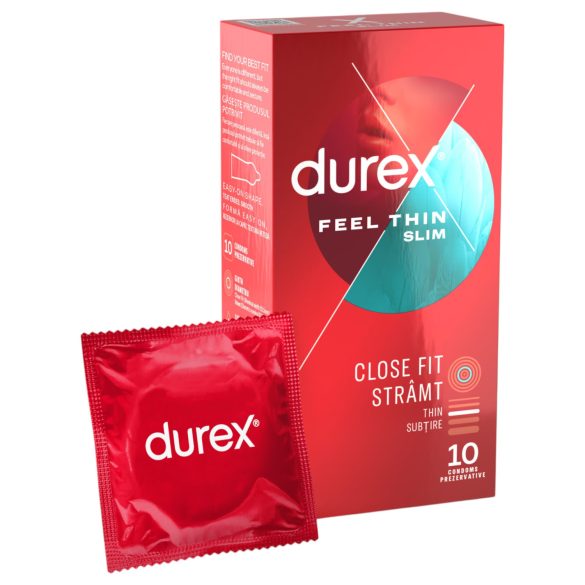 Durex Feel Thin Slim – Προφυλακτικά με φυσική αίσθηση (10 τεμ.)
