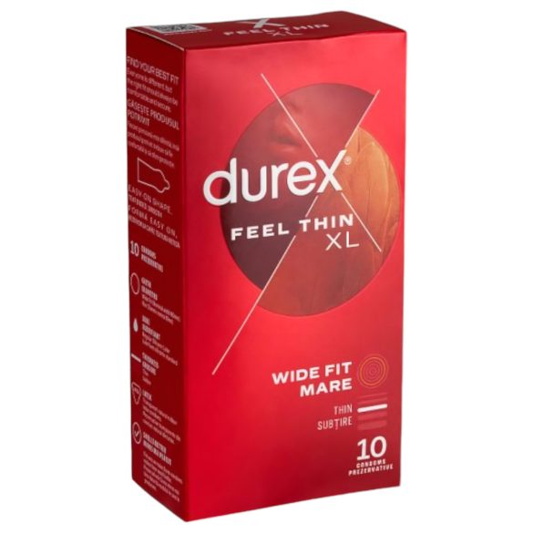 Durex Feel Thin XL - προφυλακτικό φυσική αίσθηση XL - 10 τεμάχια