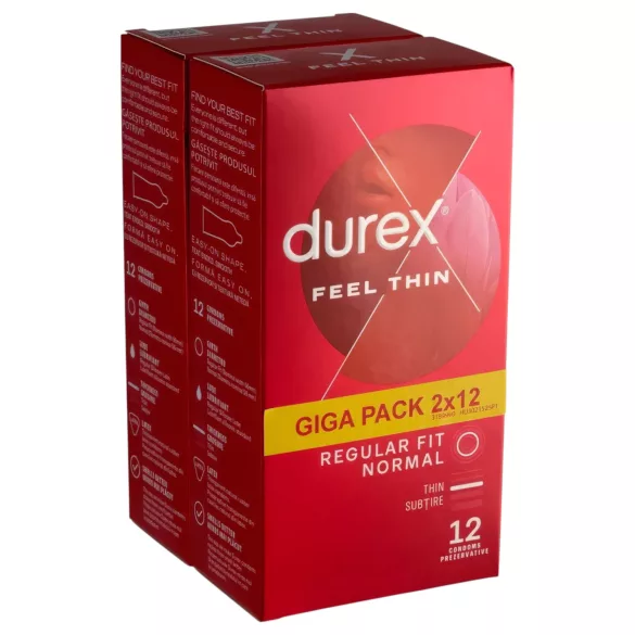 Durex - προφυλακτικά ultras λεπτά Feel Thin - φυσική αίσθηση (2x12 τεμάχια)