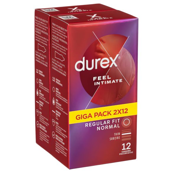 Durex Feel Intimate - Πακέτο λεπτών προφυλακτικών (2x12 τεμ)